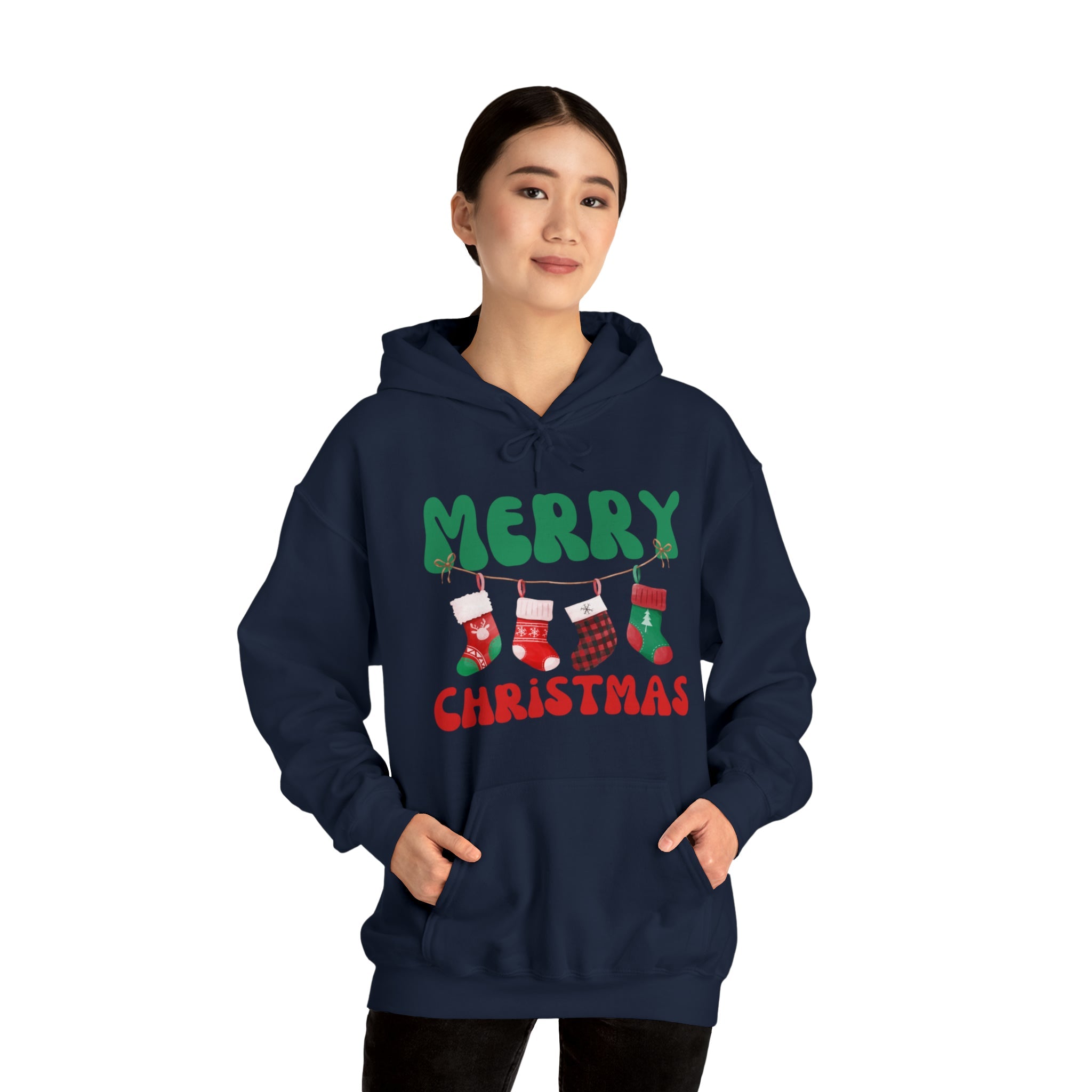 Merry Christmas Hoodies 2 Hooded Sweatshirt Gift for Her