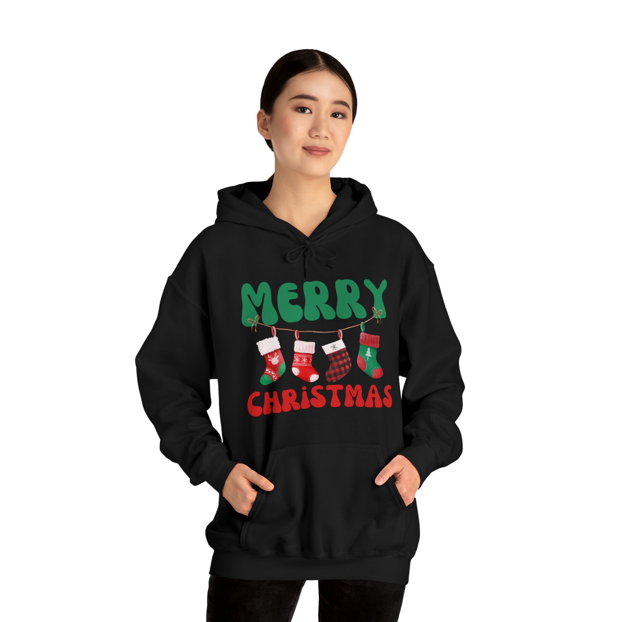 Merry Christmas Hoodies 2 Hooded Sweatshirt Gift for Her