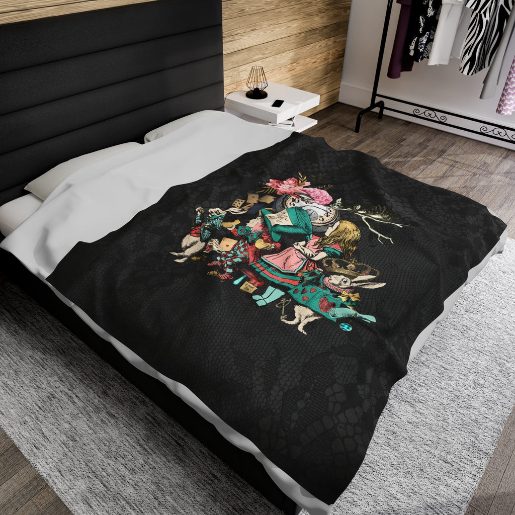 Alice in Wonderland Blanket #101 Coral Series Velveteen