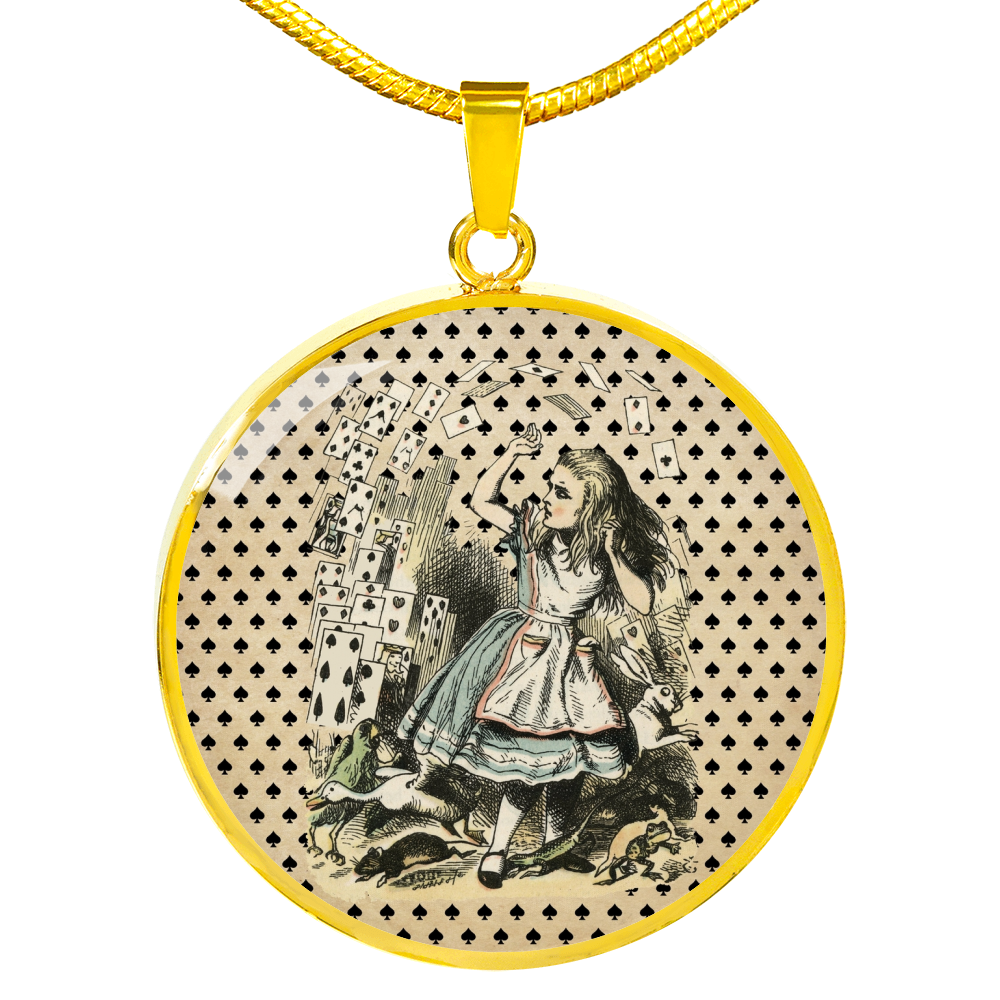Alice in Wonderland Necklace - Circle Pendant #101 Vintage