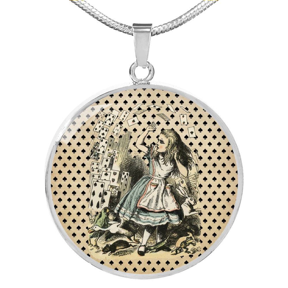 Alice in Wonderland Necklace - Circle Pendant #101 Vintage