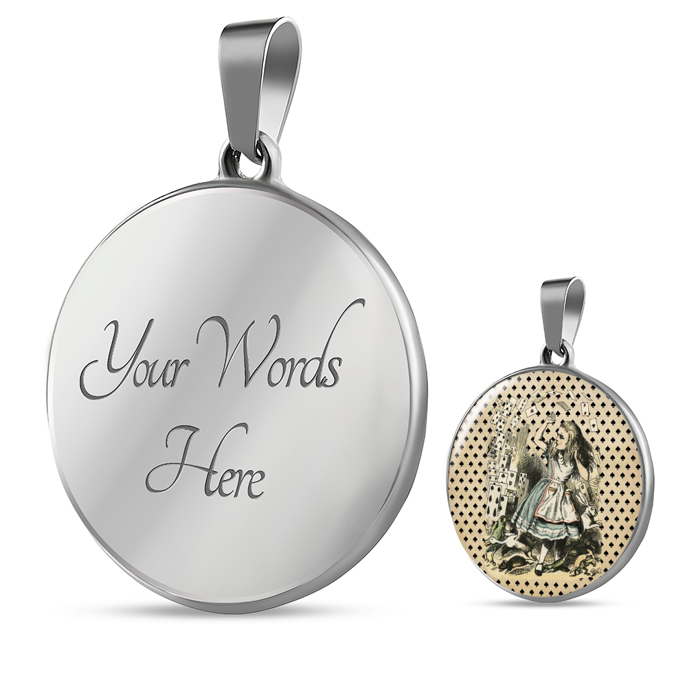Alice in Wonderland Necklace - Circle Pendant #101 Vintage