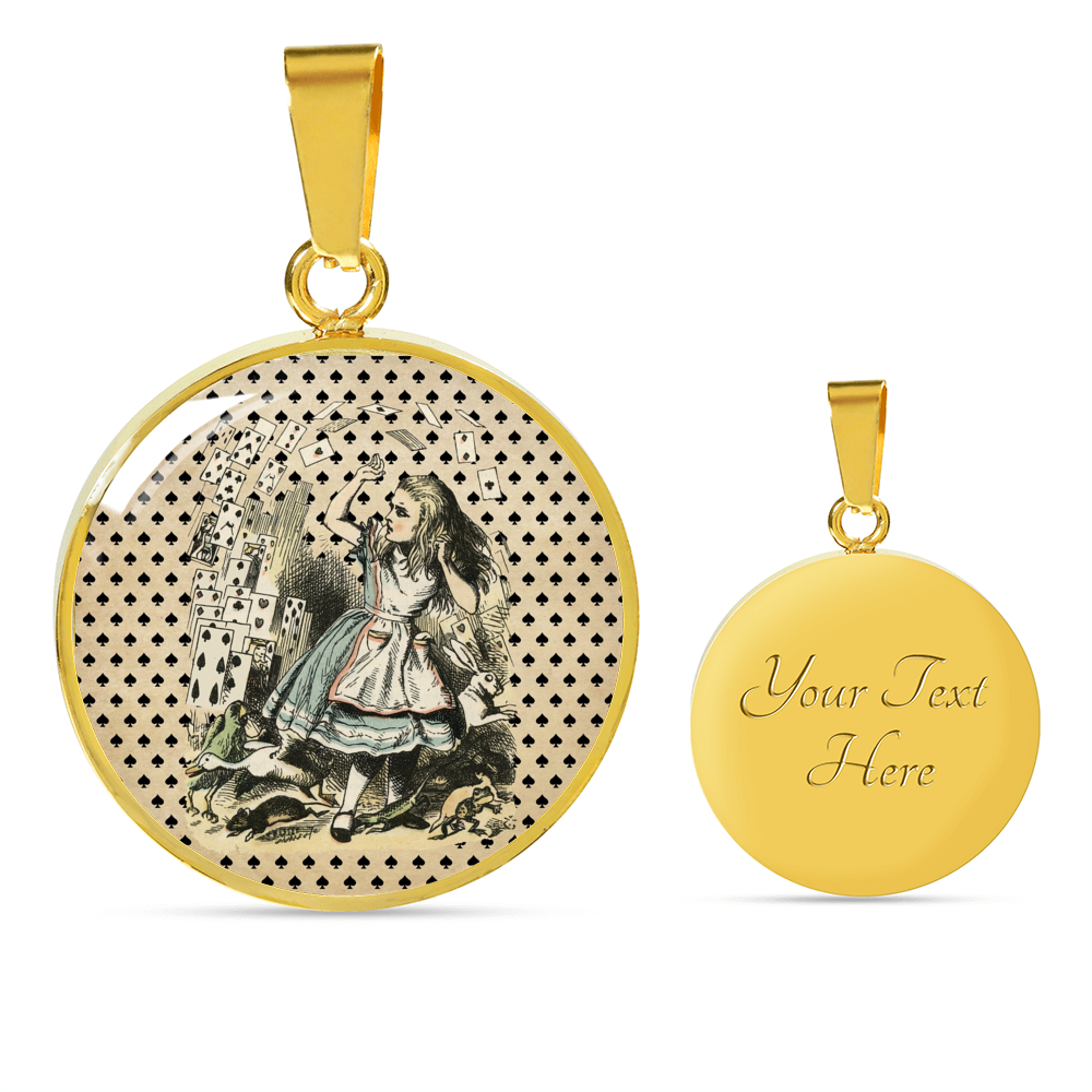 Alice in Wonderland Necklace - Circle Pendant #101 Vintage