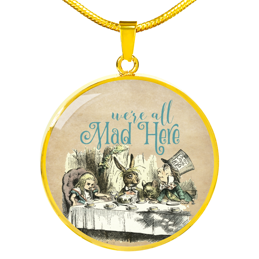 Alice in Wonderland Necklace - Circle Pendant #102 Vintage