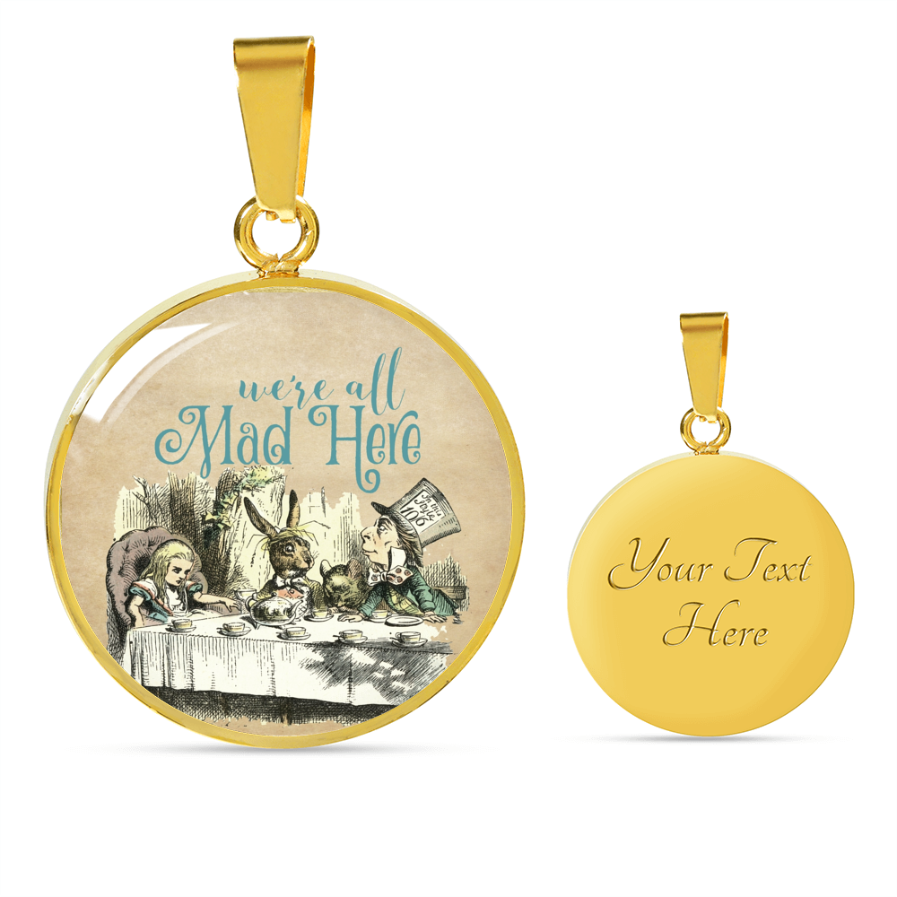 Alice in Wonderland Necklace - Circle Pendant #102 Vintage