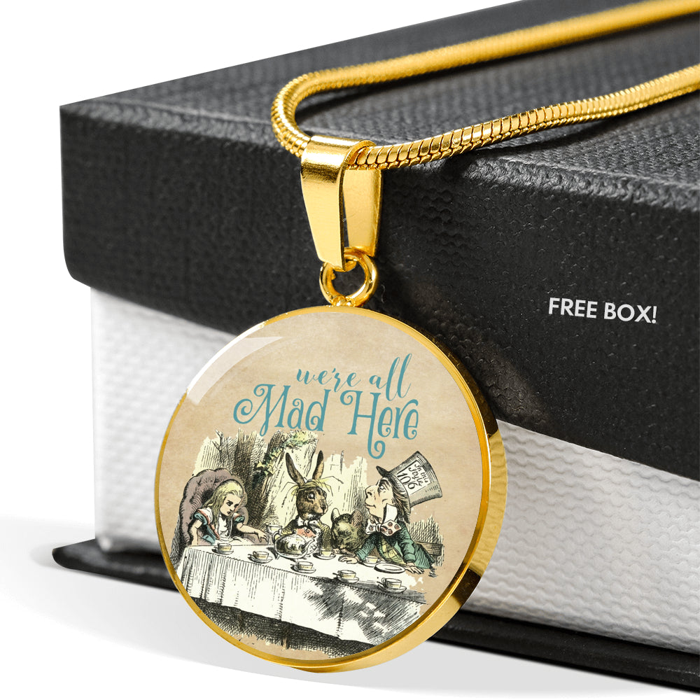 Alice in Wonderland Necklace - Circle Pendant #102 Vintage