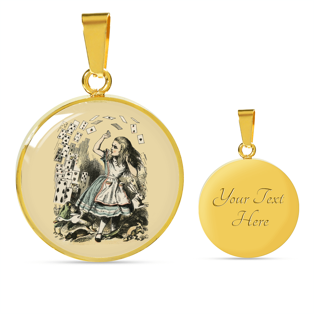 Alice in Wonderland Necklace - Circle Pendant #103 Vintage