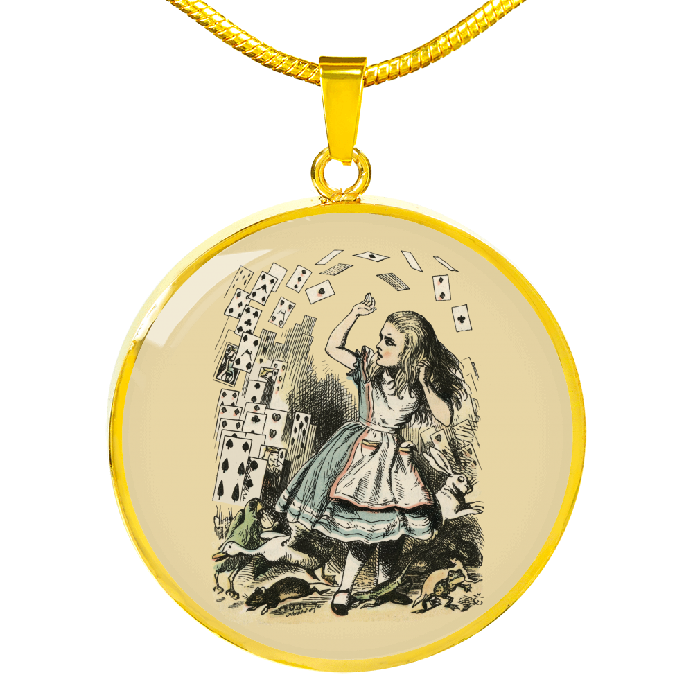 Alice in Wonderland Necklace - Circle Pendant #103 Vintage