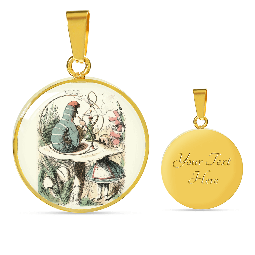 Alice in Wonderland Necklace - Circle Pendant #104 Vintage