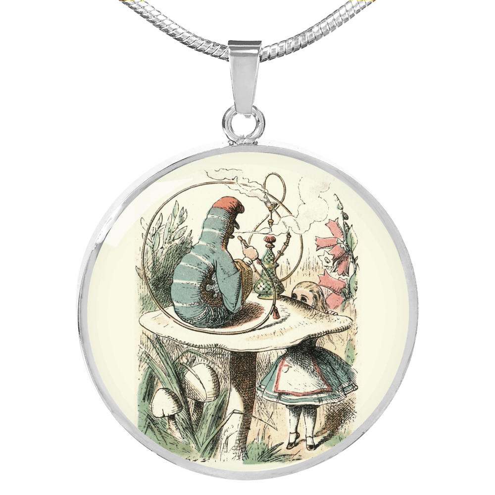 Alice in Wonderland Necklace - Circle Pendant #104 Vintage
