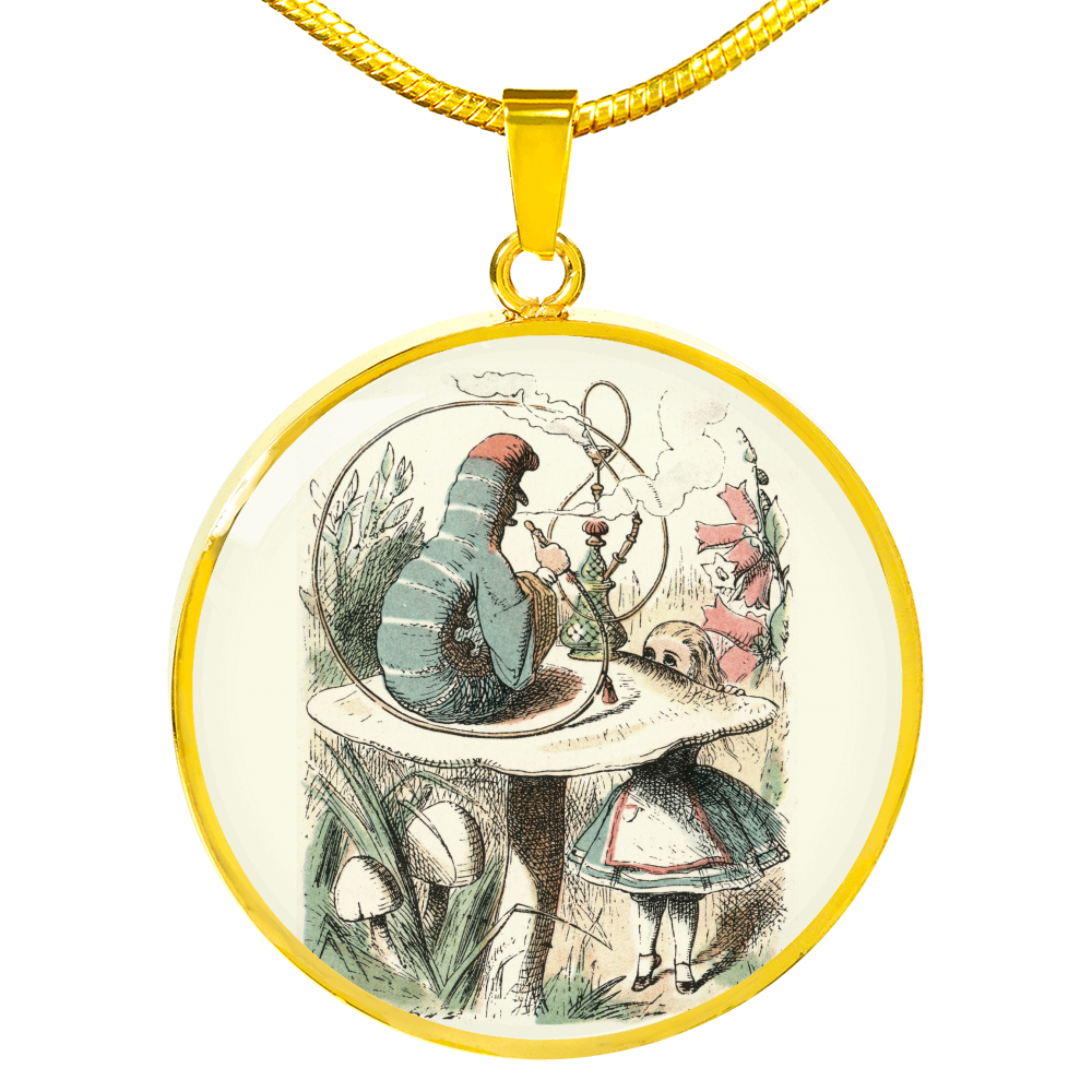 Alice in Wonderland Necklace - Circle Pendant #104 Vintage