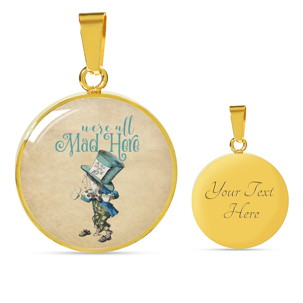 Alice in Wonderland Necklace - Circle Pendant #105 Vintage