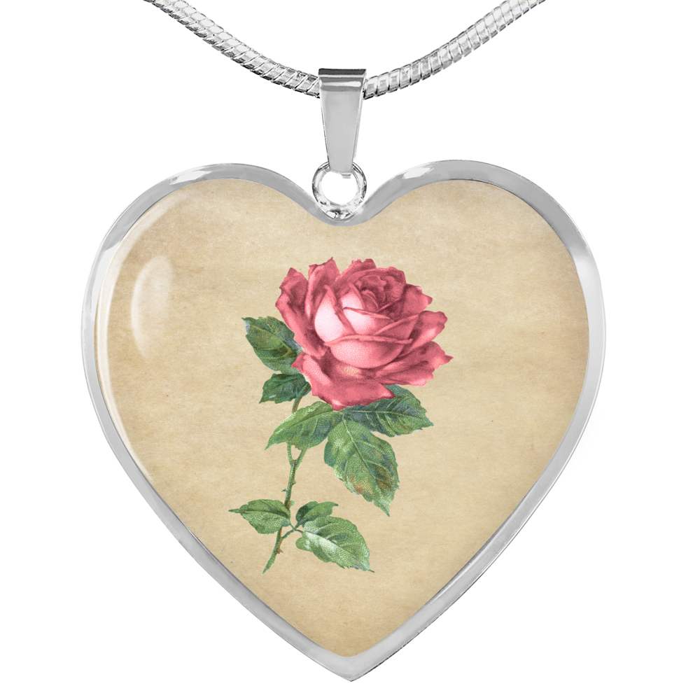 Alice in Wonderland Necklace - Heart Pendant #101 Vintage