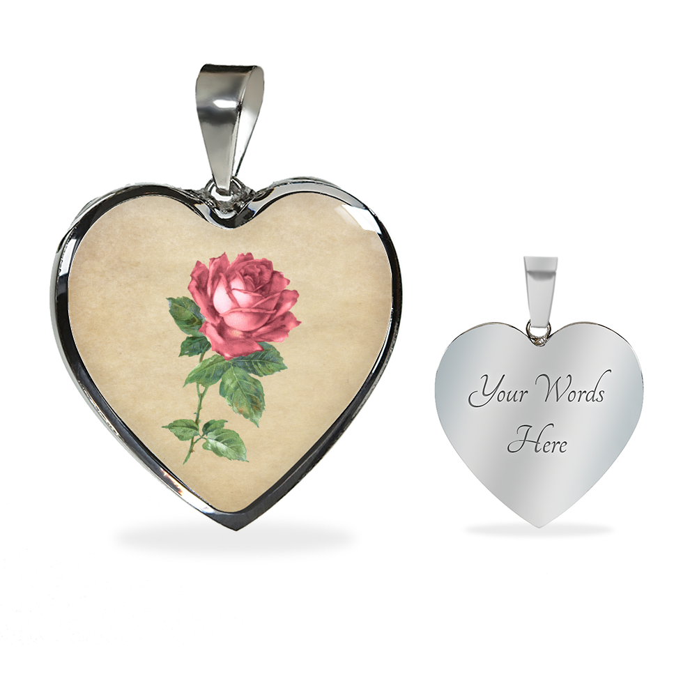 Alice in Wonderland Necklace - Heart Pendant #101 Vintage