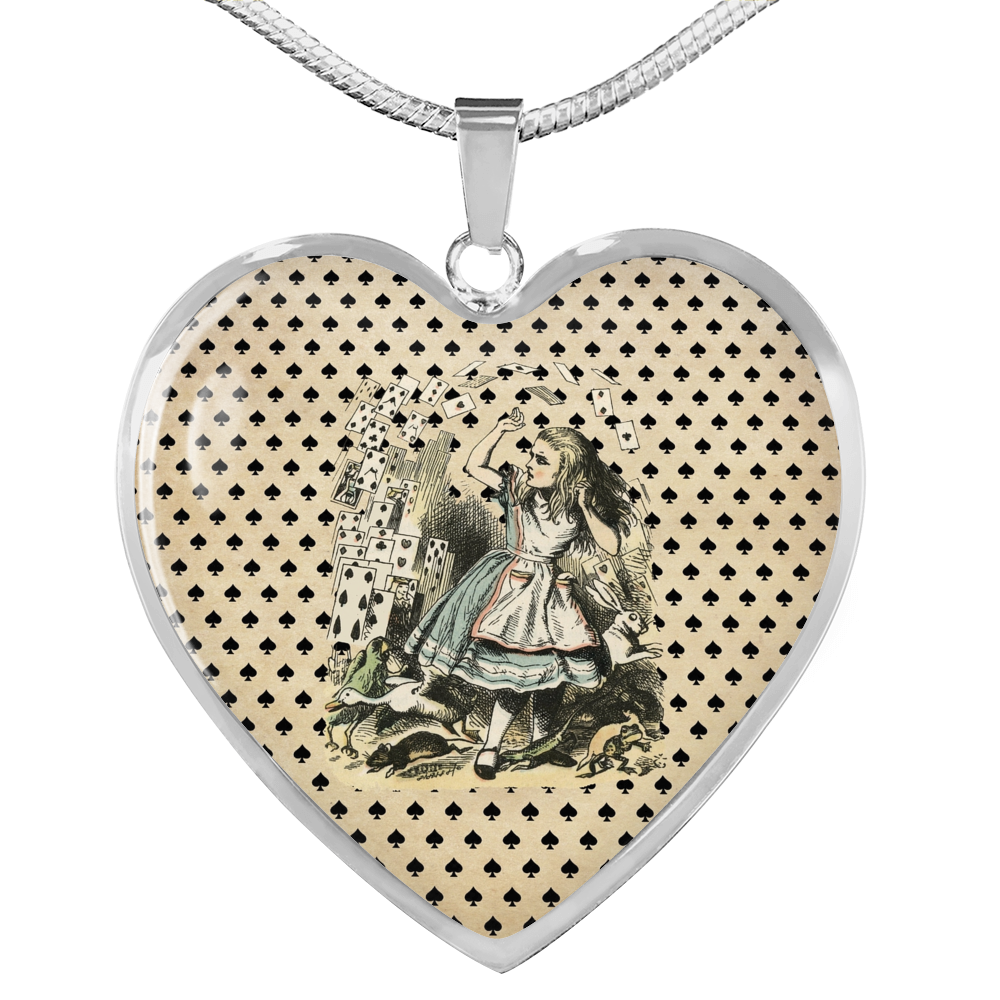 Alice in Wonderland Necklace - Heart Pendant #101 Vintage