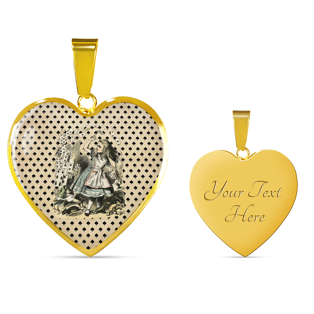Alice in Wonderland Necklace - Heart Pendant #101 Vintage