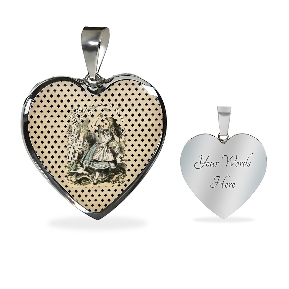 Alice in Wonderland Necklace - Heart Pendant #101 Vintage