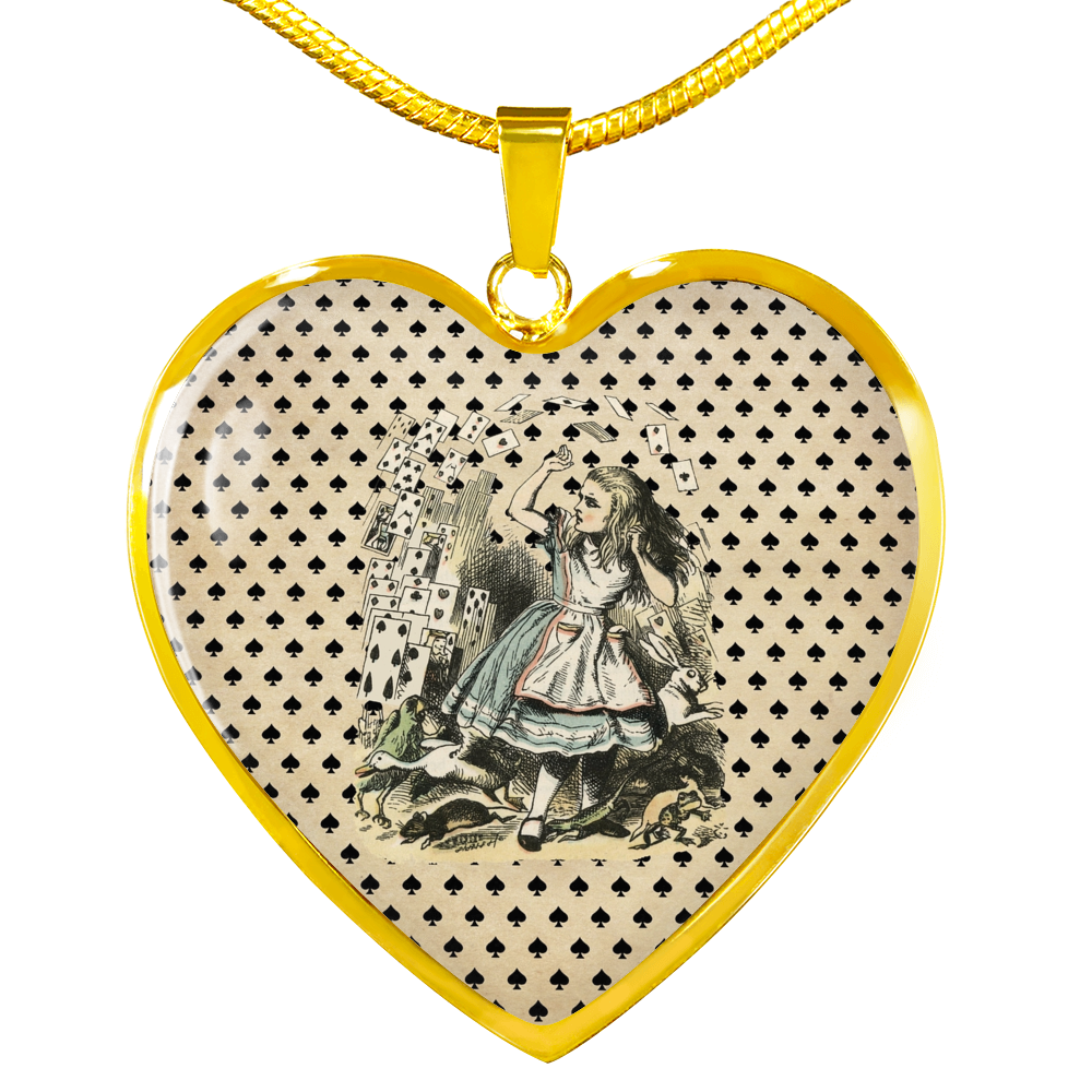 Alice in Wonderland Necklace - Heart Pendant #101 Vintage