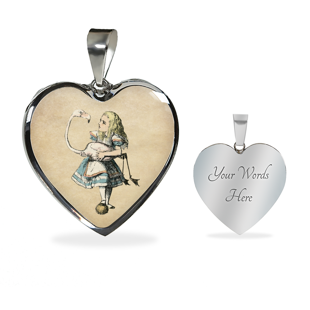 Alice in Wonderland Necklace - Heart Pendant #102 Vintage