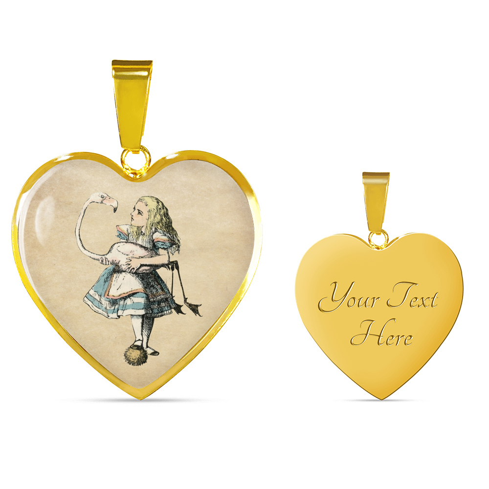 Alice in Wonderland Necklace - Heart Pendant #102 Vintage