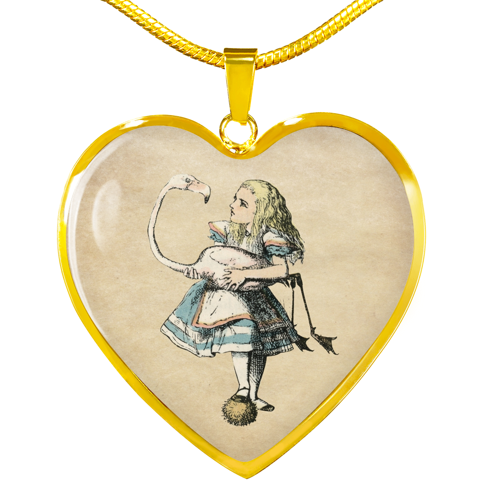 Alice in Wonderland Necklace - Heart Pendant #102 Vintage