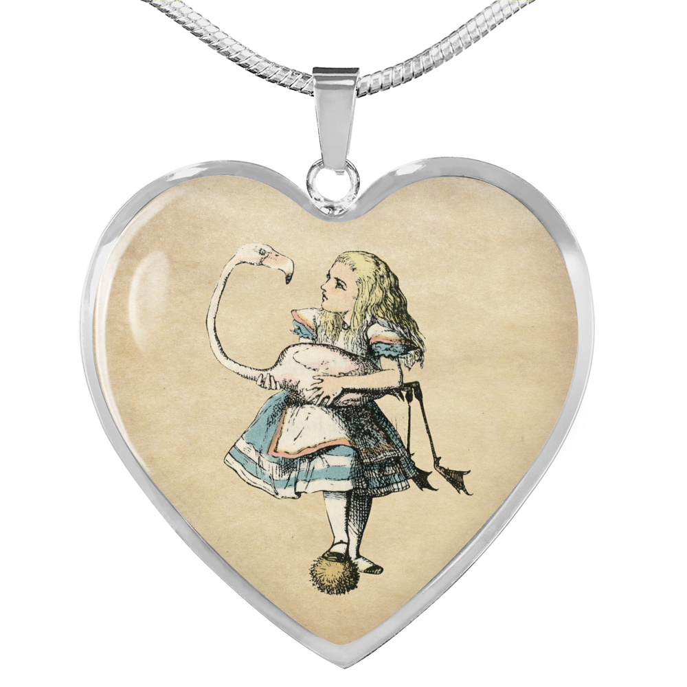Alice in Wonderland Necklace - Heart Pendant #102 Vintage