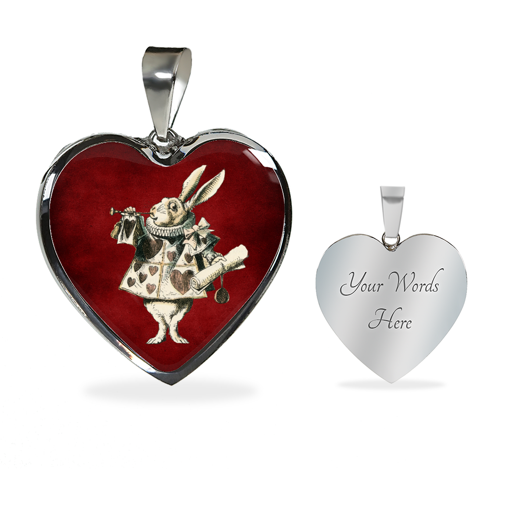 Alice in Wonderland Necklace - Heart Pendant #103 Vintage