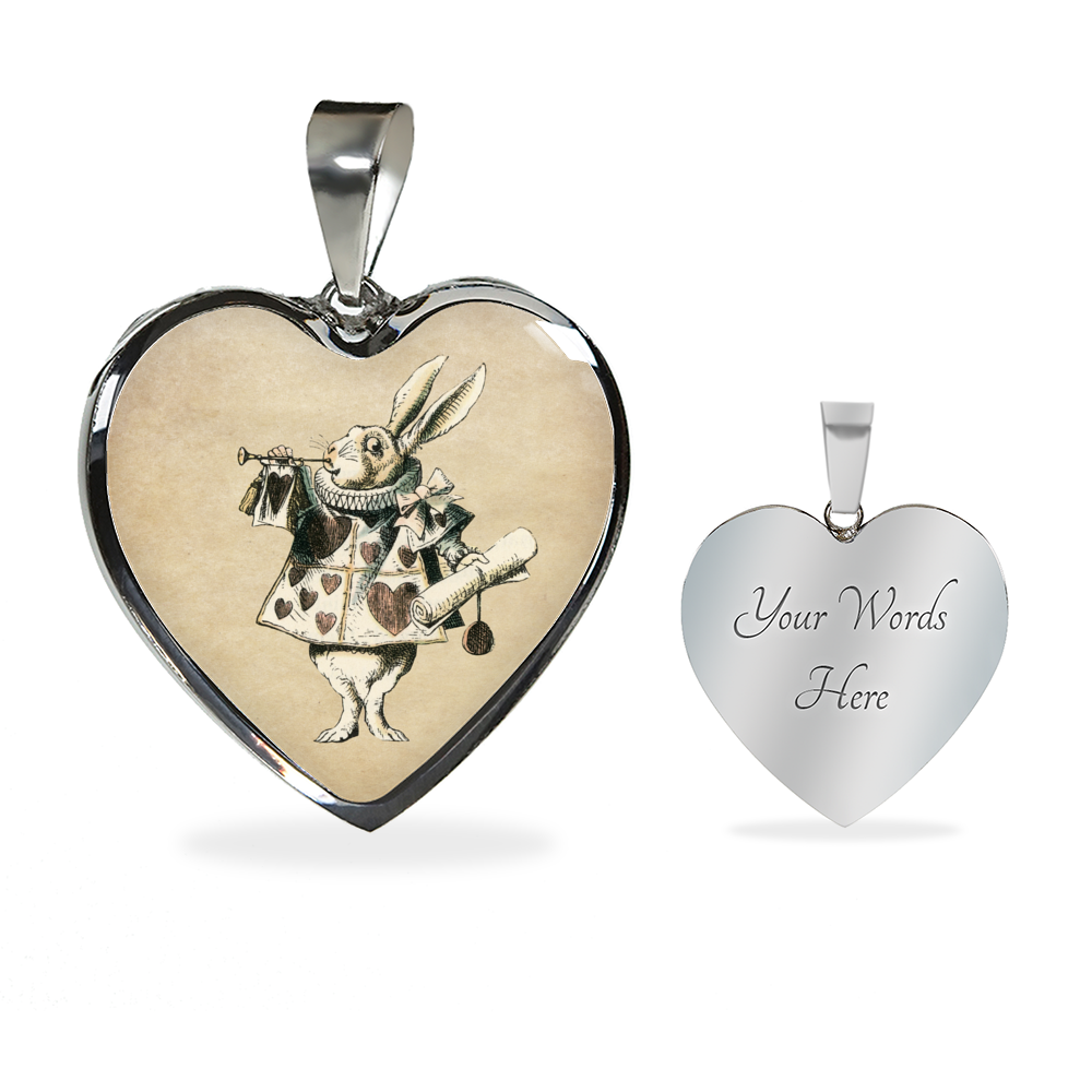 Alice in Wonderland Necklace - Heart Pendant #104 Vintage
