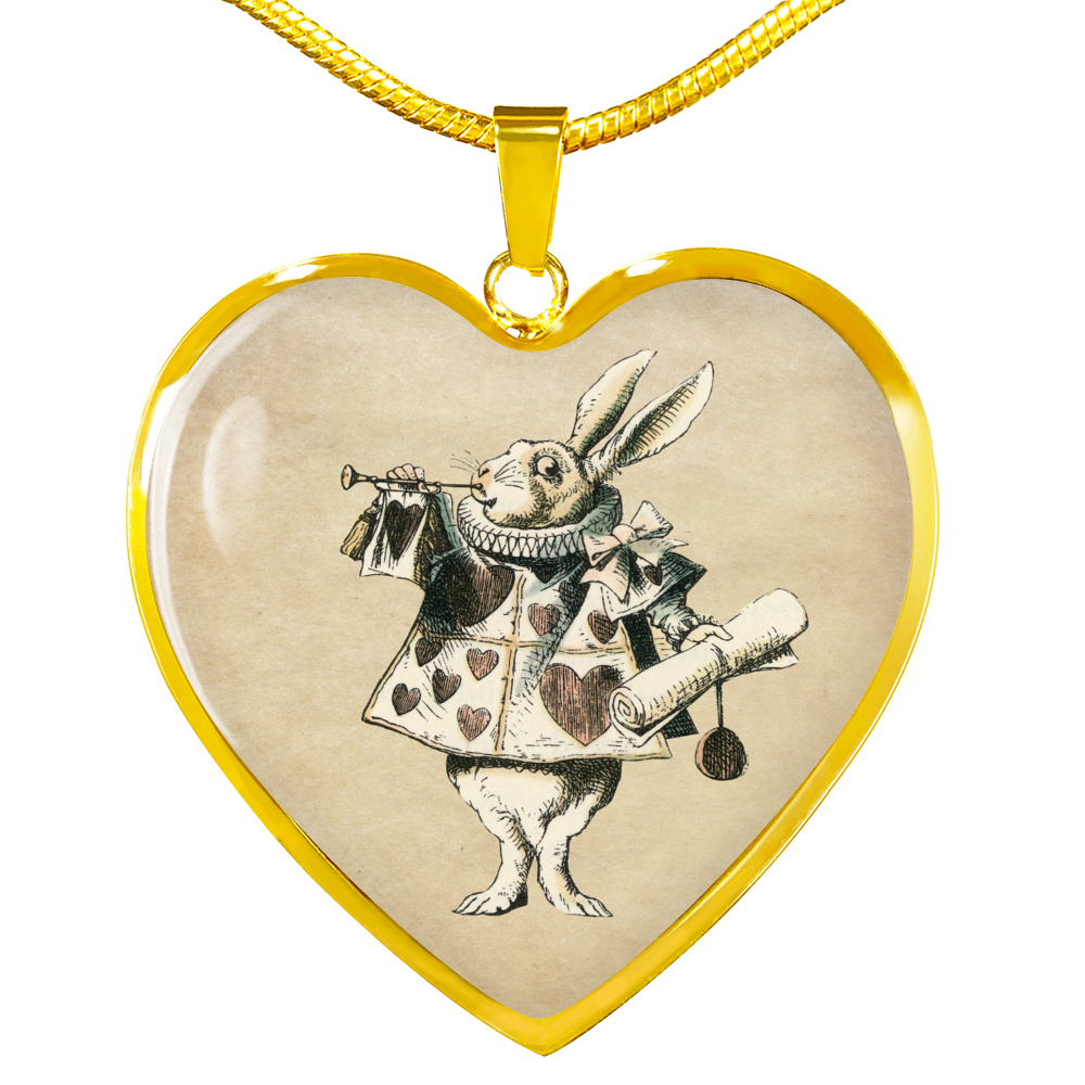 Alice in Wonderland Necklace - Heart Pendant #104 Vintage