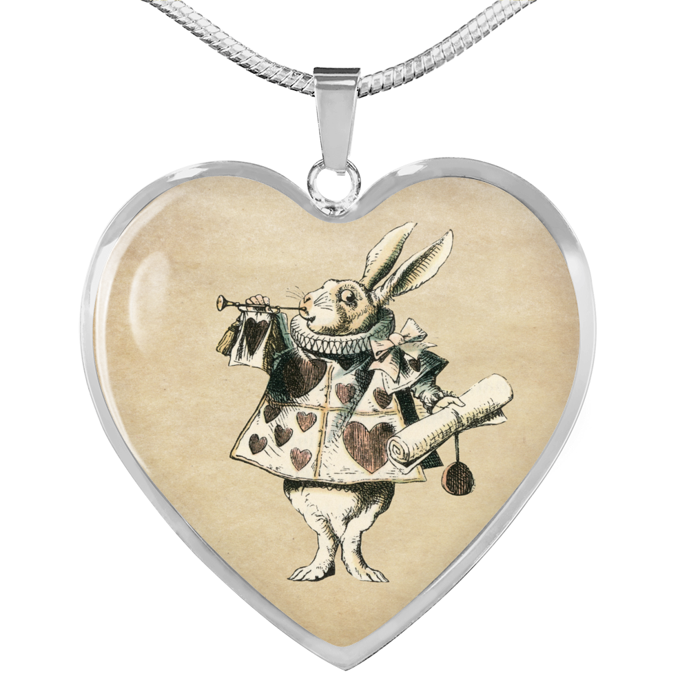 Alice in Wonderland Necklace - Heart Pendant #104 Vintage