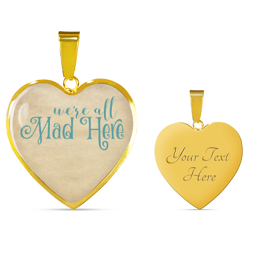 Alice in Wonderland Necklace - Heart Pendant #105 Vintage