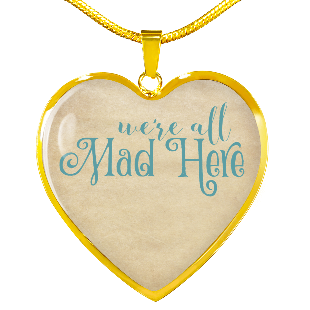 Alice in Wonderland Necklace - Heart Pendant #105 Vintage