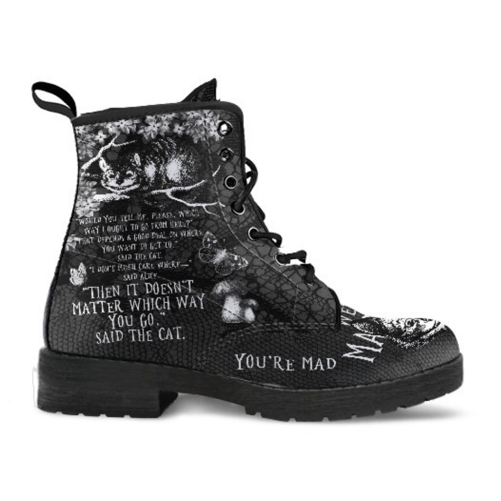 Combat Boots - Alice in Wonderland Gifts #102 Black