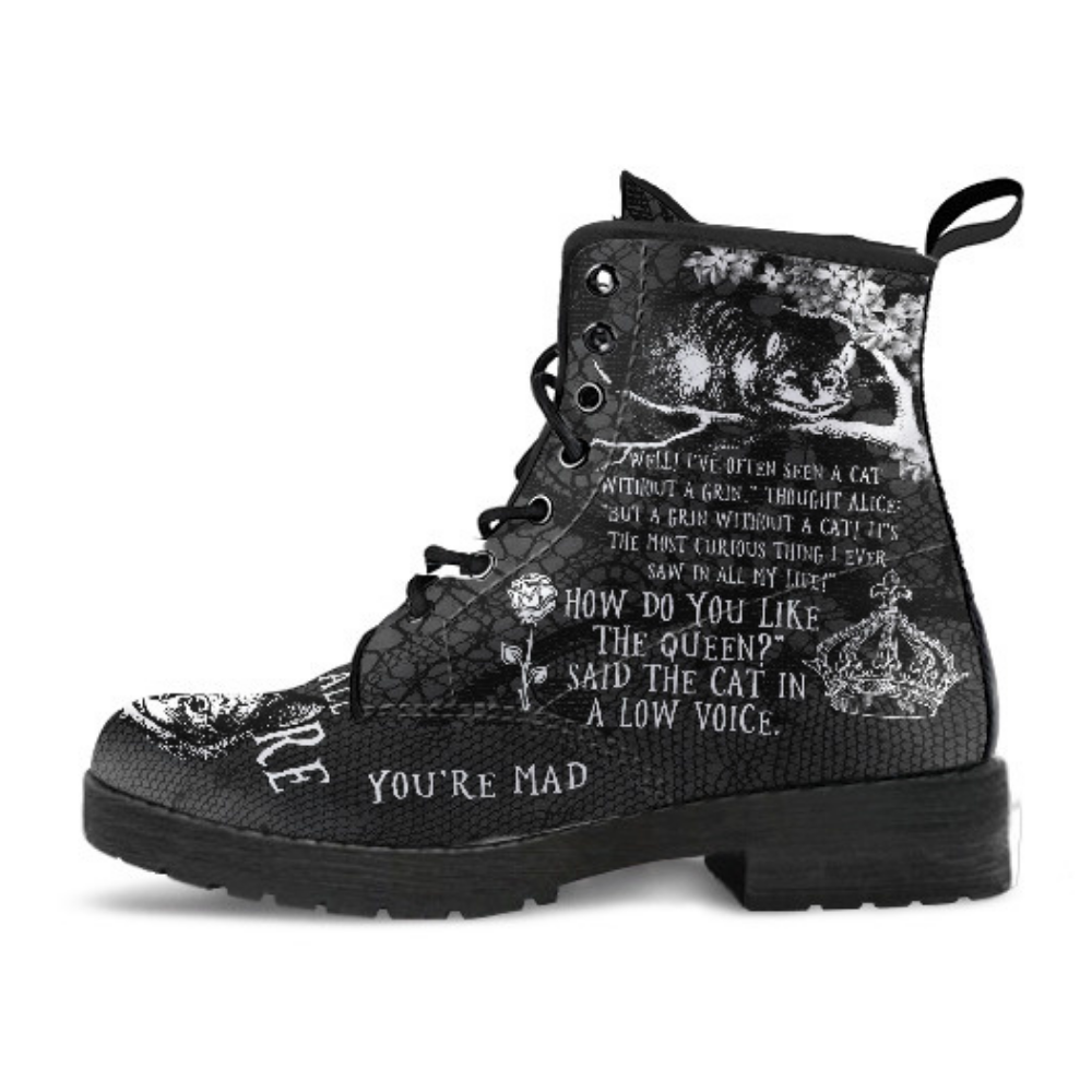 Combat Boots - Alice in Wonderland Gifts #102 Black