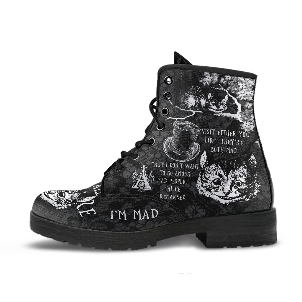 Combat Boots - Alice in Wonderland Gifts #102 Black