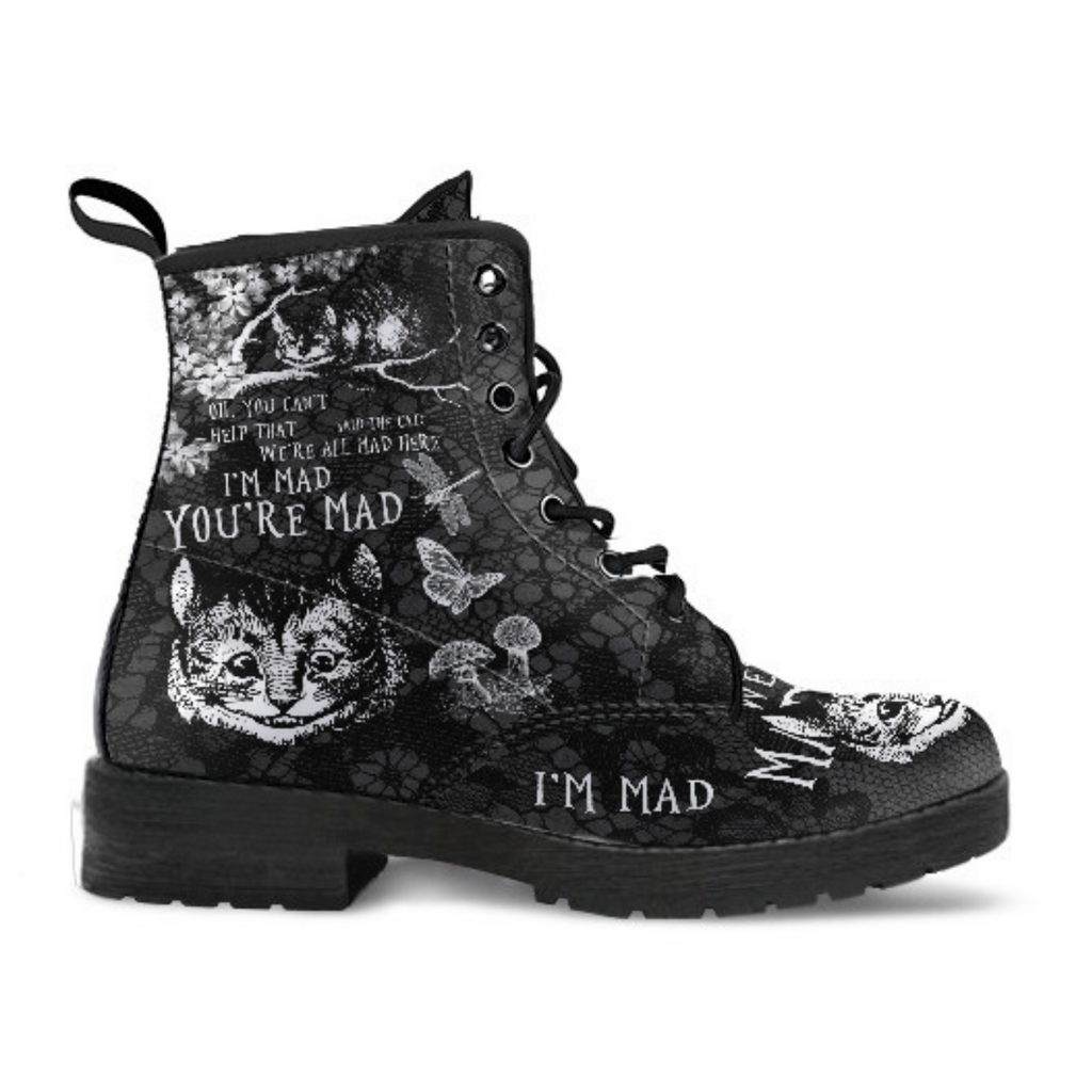 Combat Boots - Alice in Wonderland Gifts #102 Black