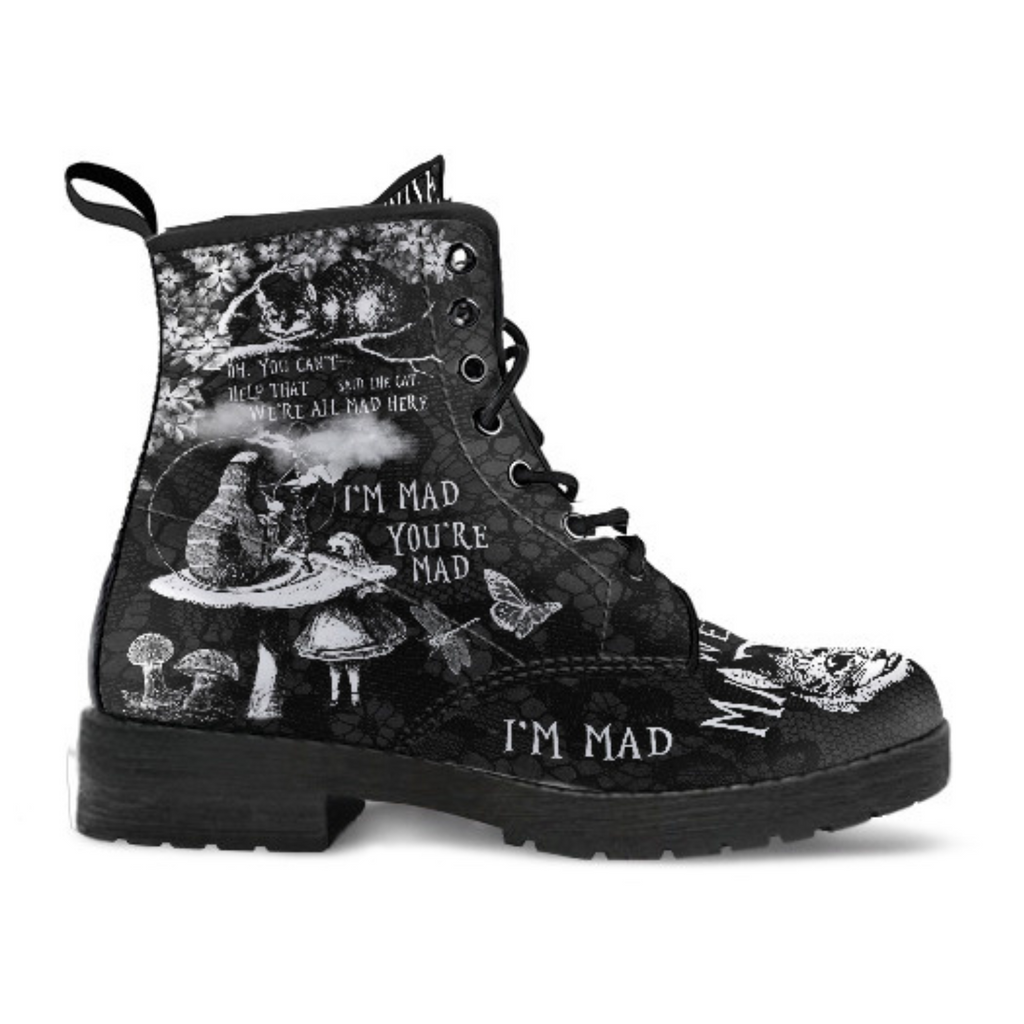 Combat Boots - Alice in Wonderland Gifts #103 Black