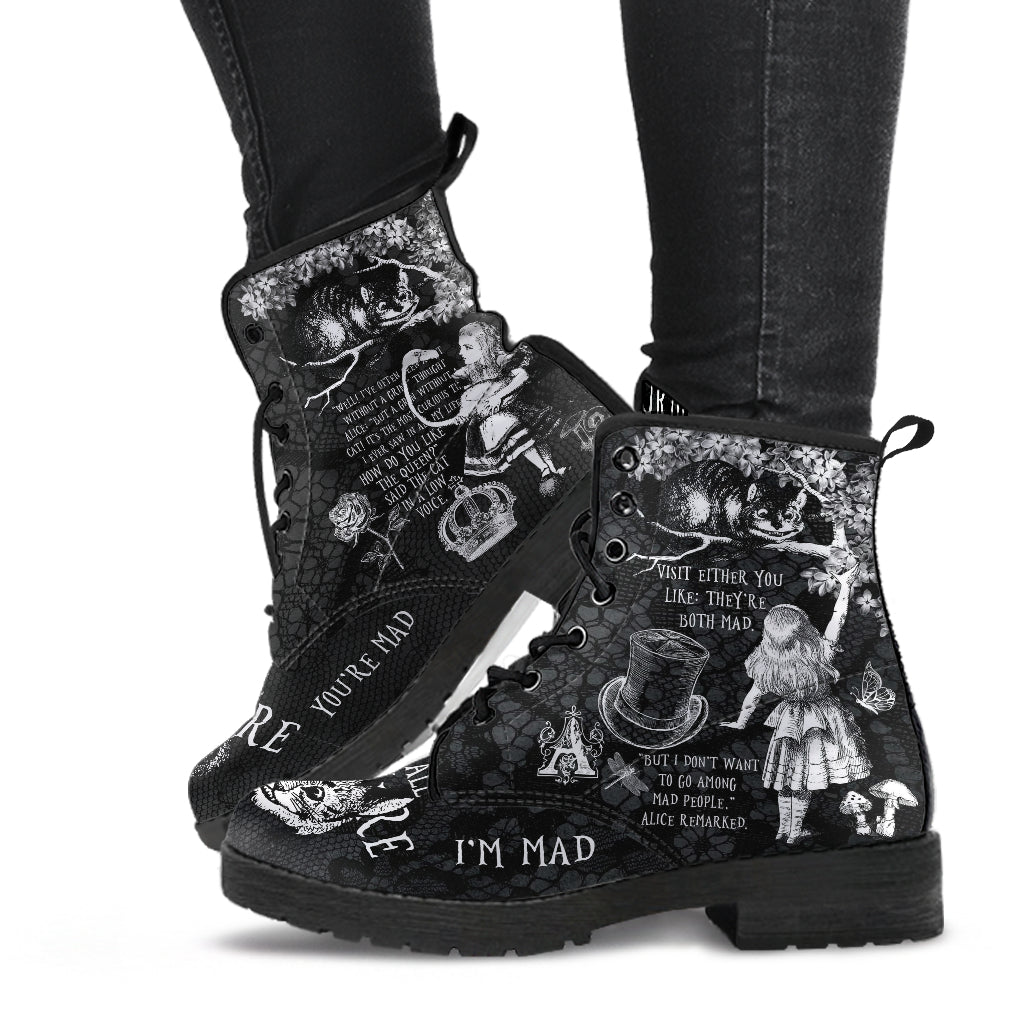 Combat Boots - Alice in Wonderland Gifts #103 Black