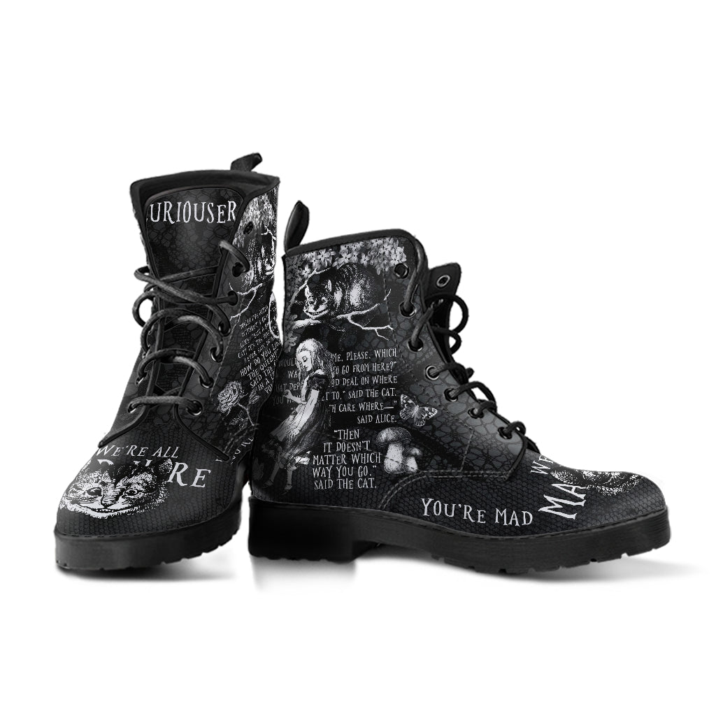 Combat Boots - Alice in Wonderland Gifts #103 Black