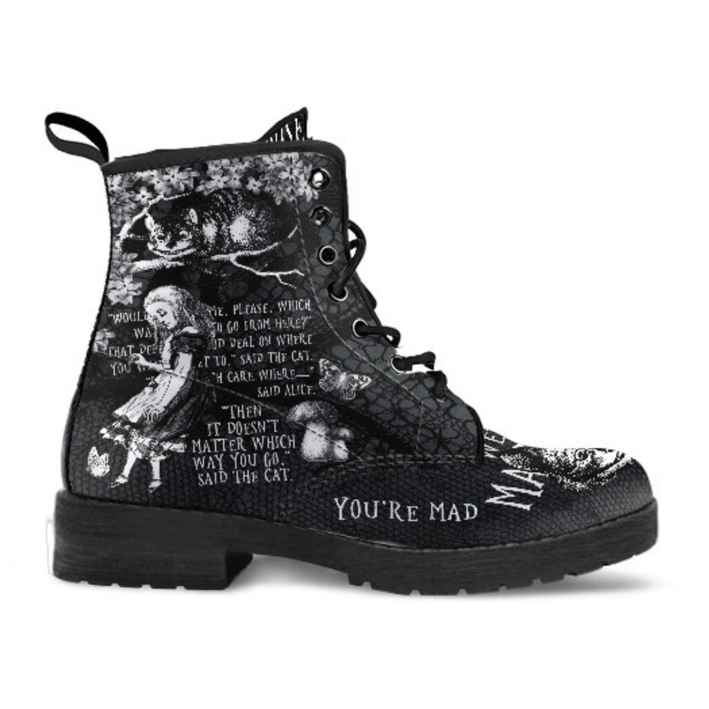 Combat Boots - Alice in Wonderland Gifts #103 Black