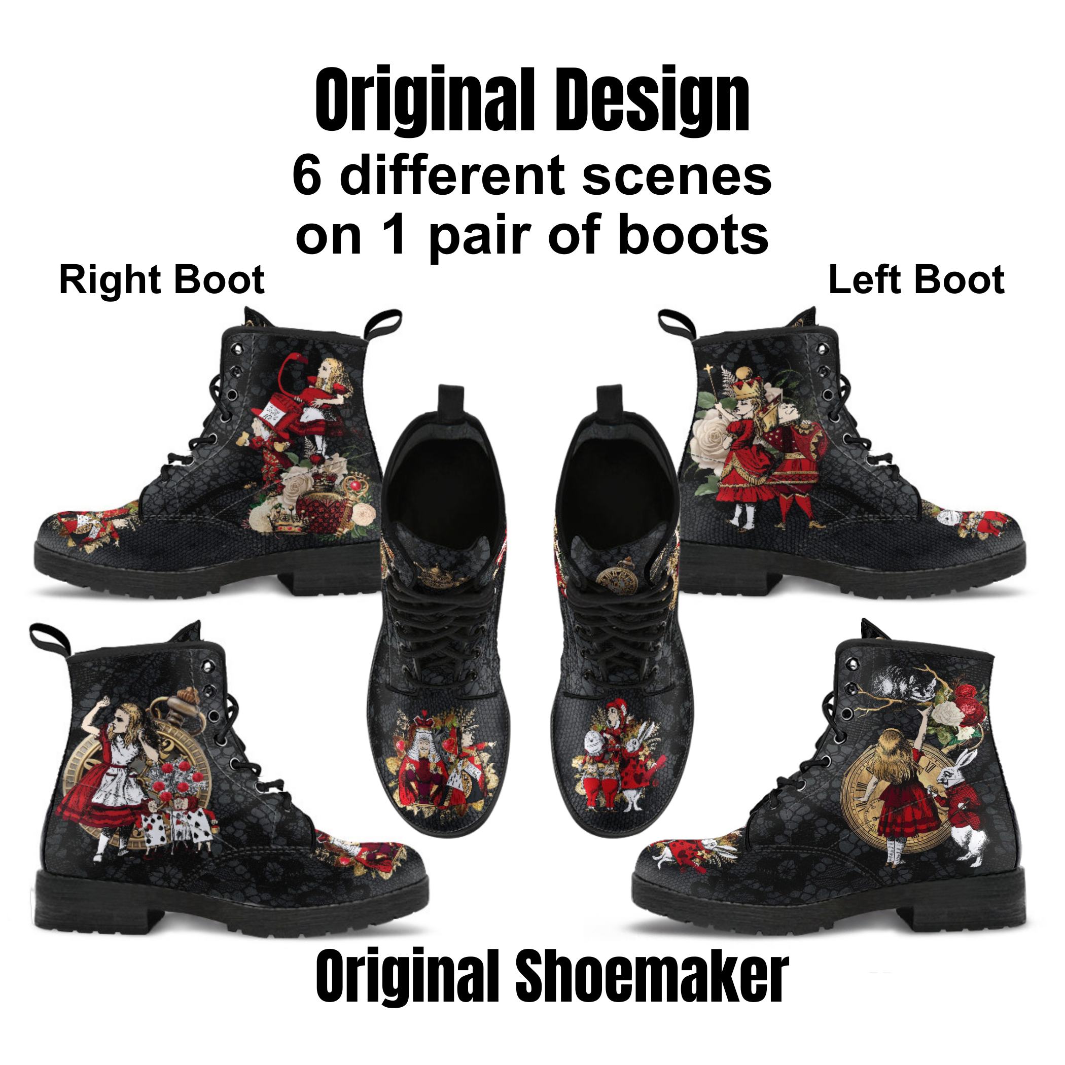 Combat Boots - Alice in Wonderland Gifts #34 Red Series
