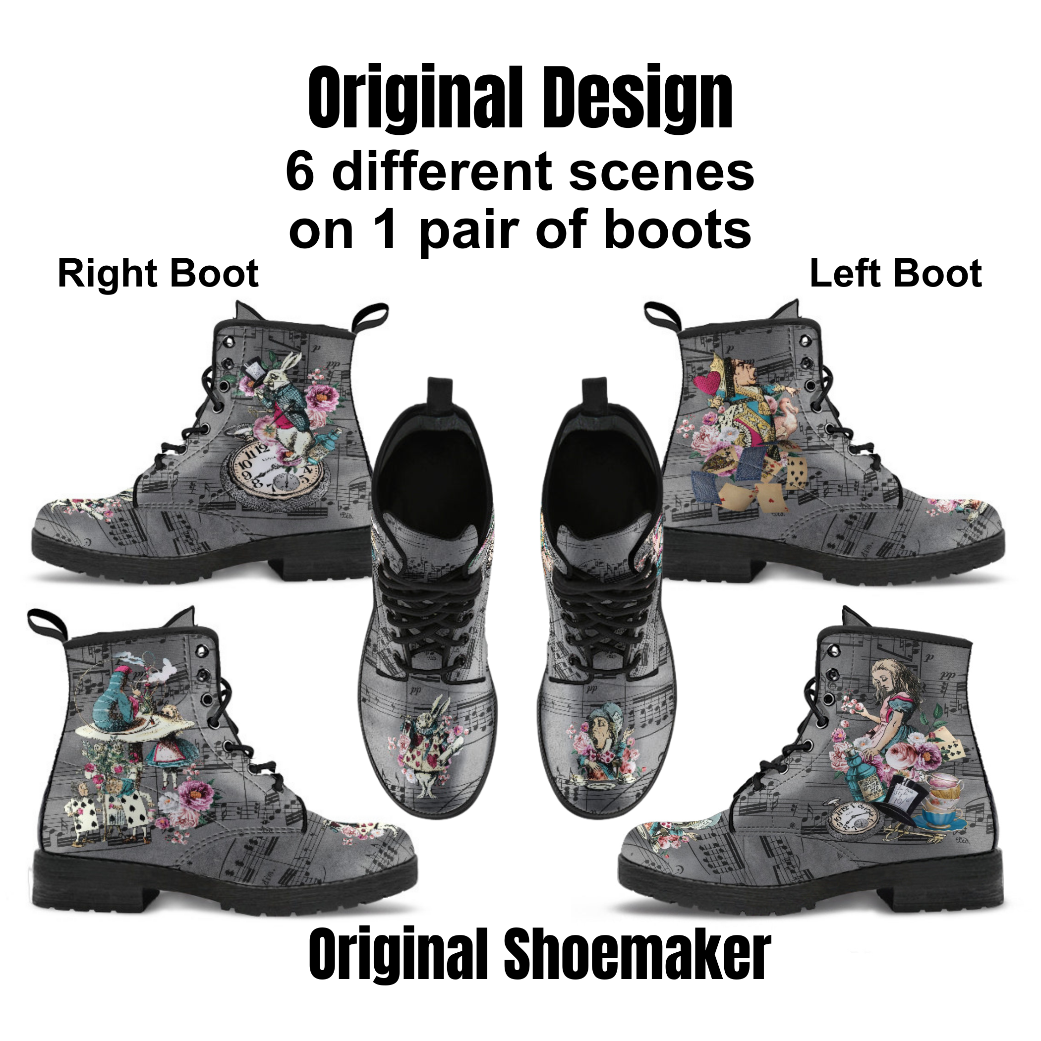 Combat Boots - Alice in Wonderland Gifts #44 Colorful