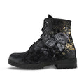 Combat Boots - Beautiful Flowers #108 Gray | Kawaii Cute