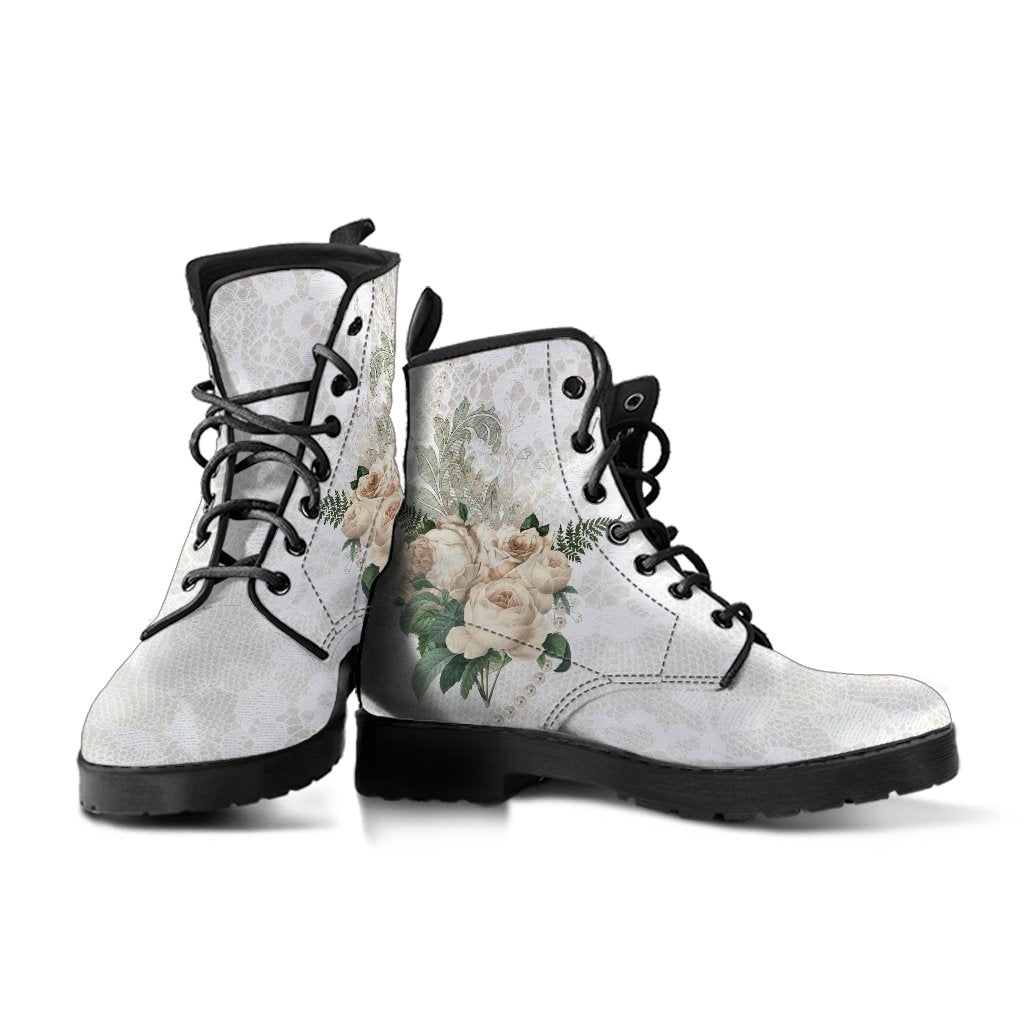 Combat Boots - Beautiful Flowers #24 | Custom Shoes
