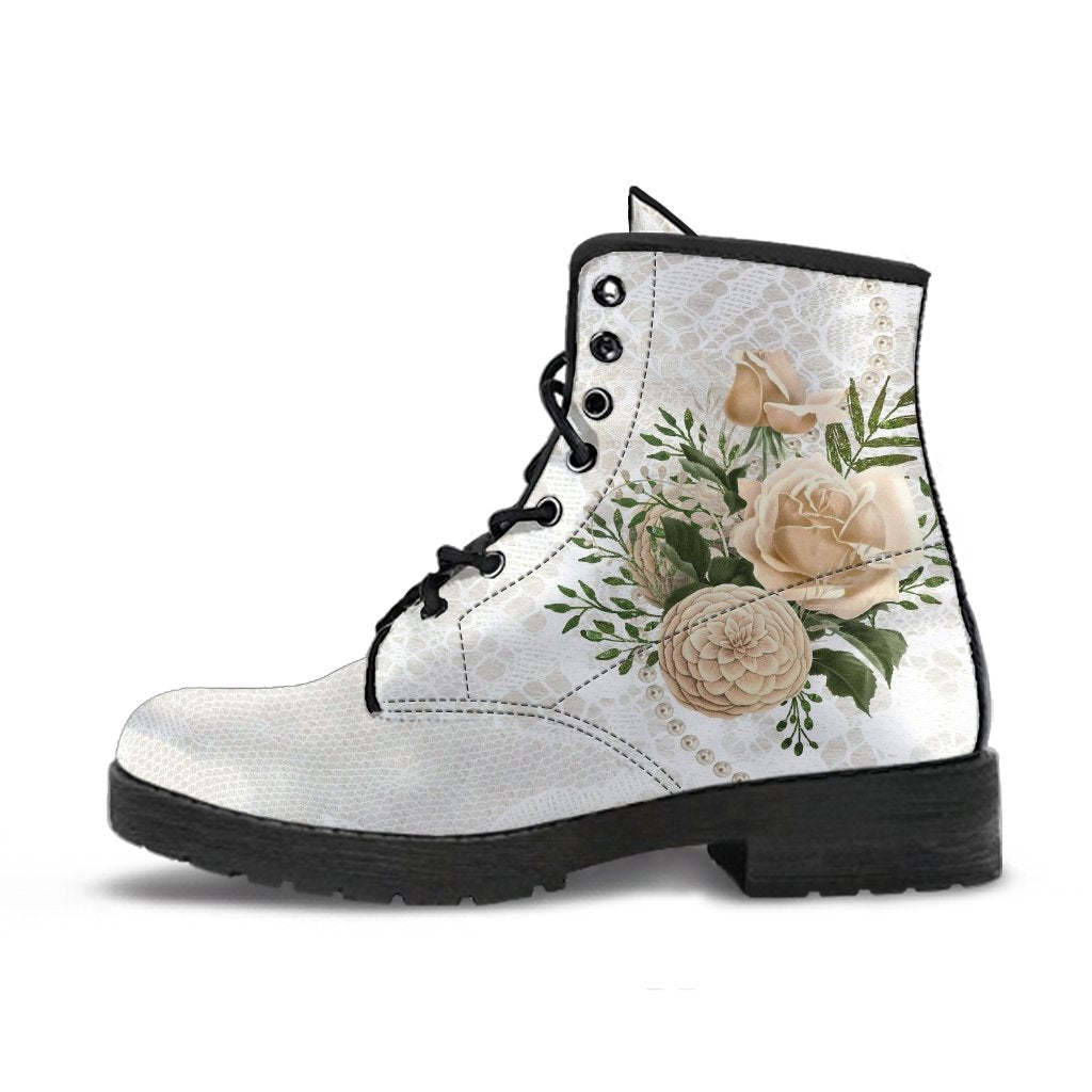 Combat Boots - Beautiful Flowers #24 | Custom Shoes