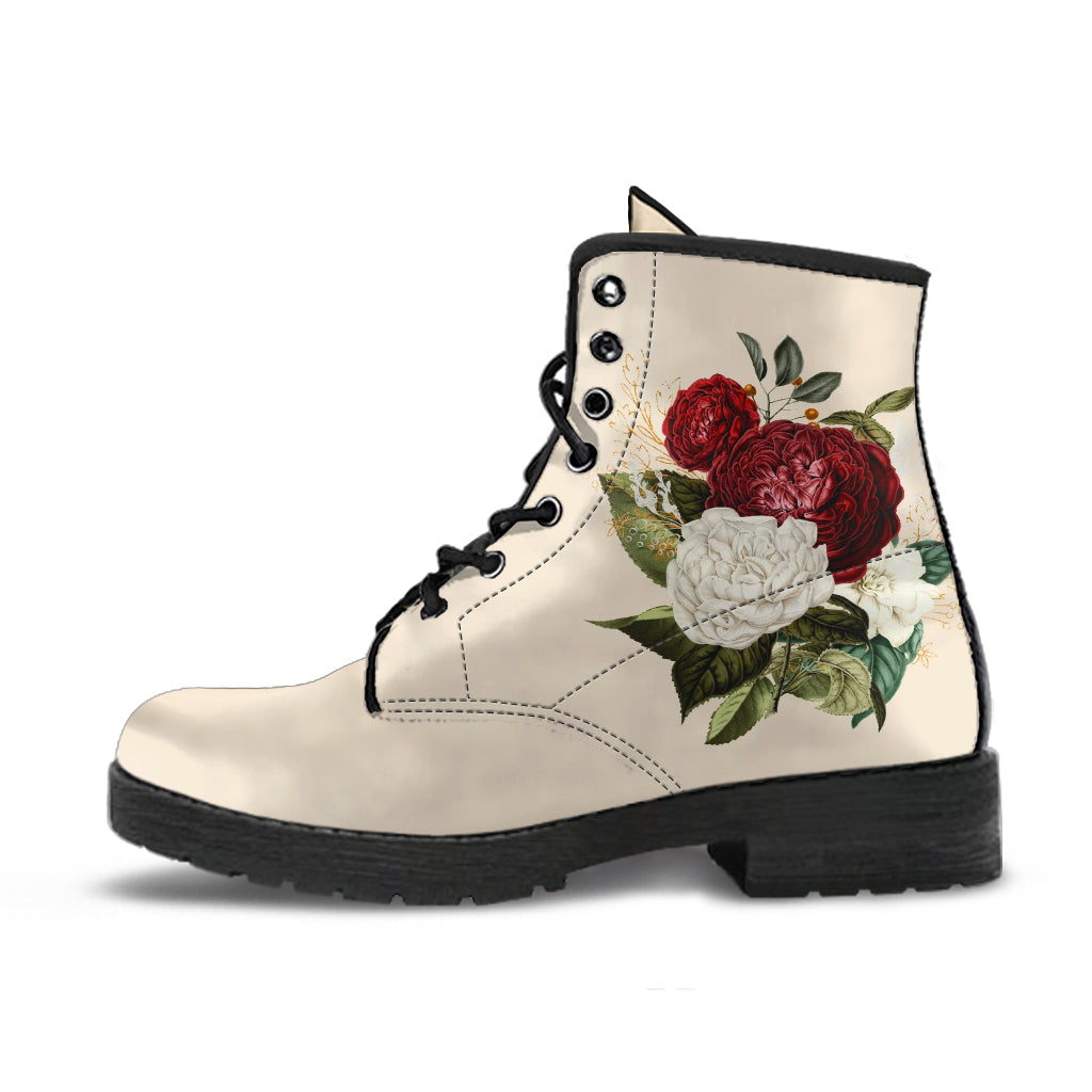 Combat Boots - Beautiful Flowers #33 | Custom Shoes Women’s