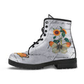 Combat Boots - Butterfly Shoes #108 Vintage Sunflowers