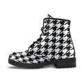 Combat Boots - Classic Black & White Houndstooth | Black