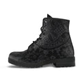 Combat Boots - Classic Pattern #116 Black Lace Print