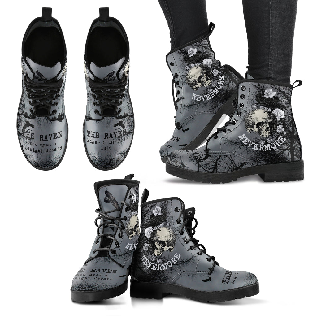 Combat Boots - Edgar Allan Poe Inspired #101 The Raven
